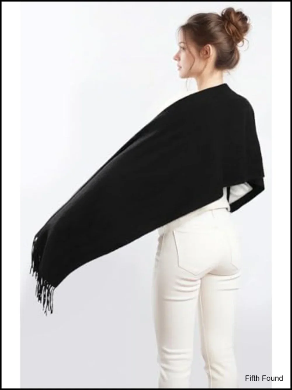 Winter Scarf Acrylic Pashmina Shawl Wrap Tassel for Women